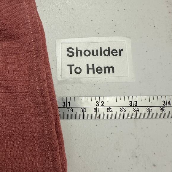 Cocomo Womens Pullover Top Size 2X Mauve Tiered Bell Sleeve Scoop Neck Peasant - Picture 6 of 7